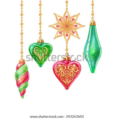 Watercolor Christmas Pattern Stock Images, Royalty-Free Images ...