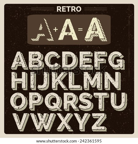 Vintage Style Font Simple Label Design Stock Vector 641271919 ...