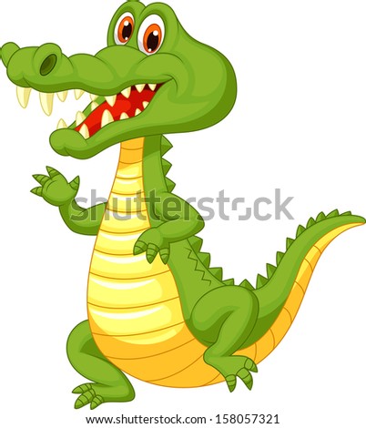 stock photo cute crocodile cartoon 158057321