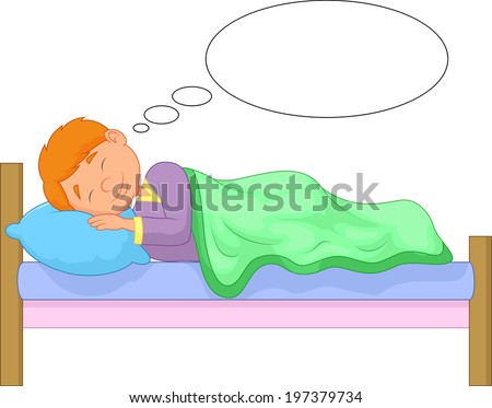 Cartoon Boy Sleeping Stock Vector 197379734 - Shutterstock