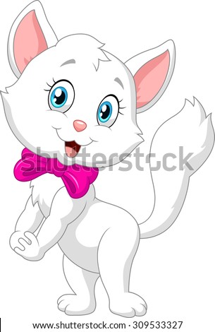 Cute Cartoon Cat Stockvector 309533327 - Shutterstock