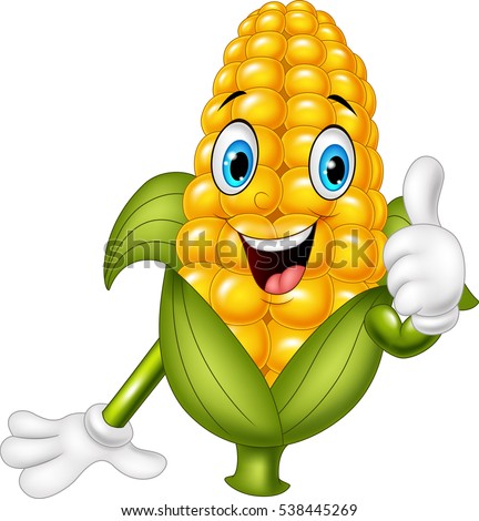 Cartoon corn giving thumbs up