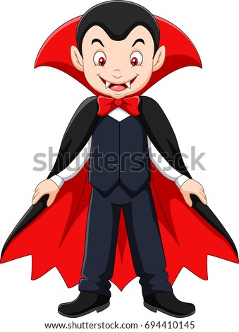 stock vector cartoon vampire mascot 694410145