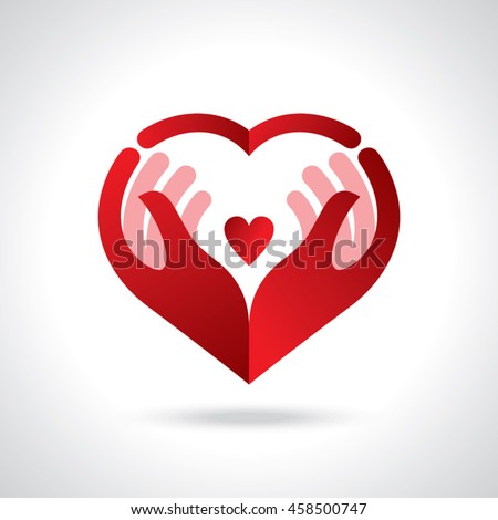 Icon Kindness Charity Hands Heart Stock Vector 458500747 - Shutterstock