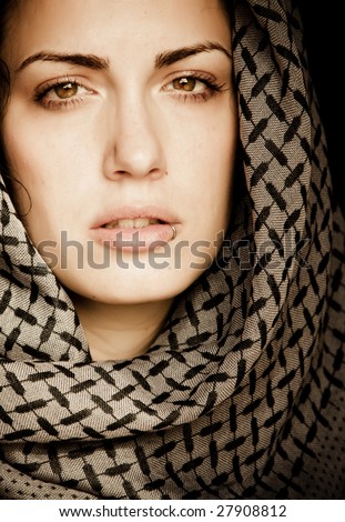Arab Woman Using Veil Her Mouth Stock Photo 54621991 - Shutterstock