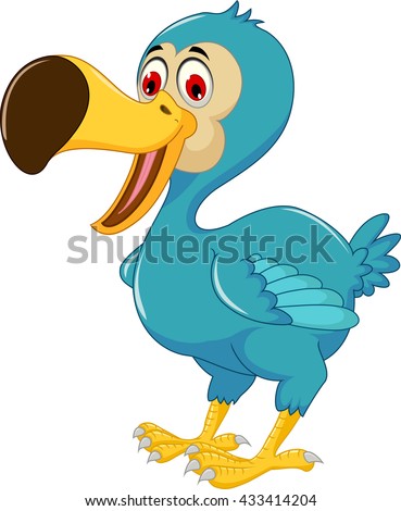 Cute Dodo Bird Cartoon Posing Stock Vector 433414204 - Shutterstock