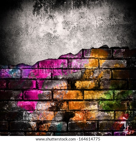 Graffiti Brick Wall Stock Illustration 169442999 - Shutterstock