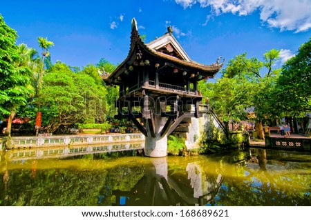 One Pillar pagoda in Hanoi, Vietnam