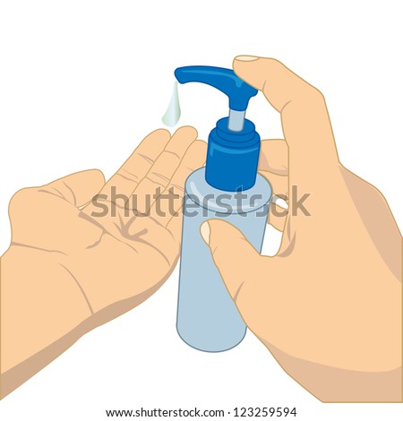 Pumping Lotion Bottle Vector Stock Vector (Royalty Free) 123259594