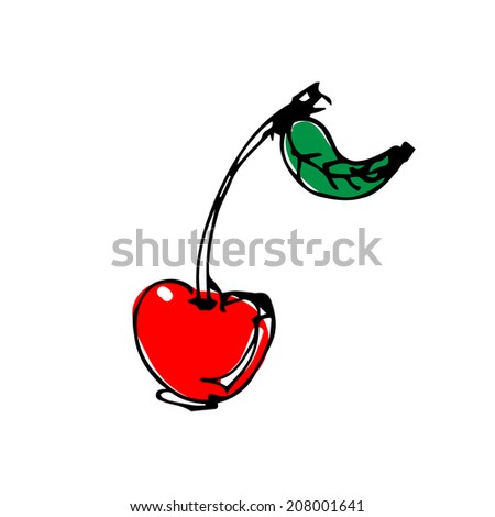 Cherries Drawing Stock Images, Royalty-Free Images & Vectors | Shutterstock