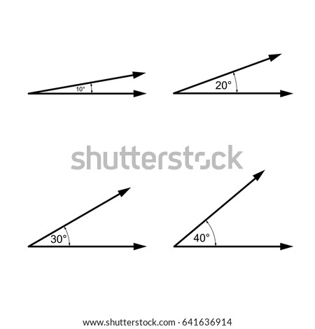 Angles Degrees Geometry Math Signs Symbols Stock Vector 641636914 ...