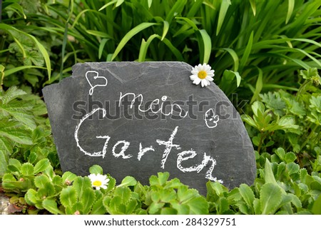 mein garten, blackboard german words mein garten my stock photo (royalty free, Design ideen