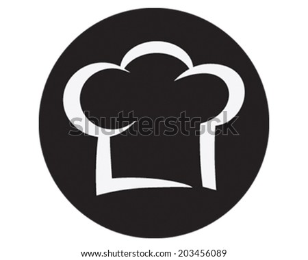 Monochrome Illustration Chef Hat Spoon Stock Vector 61839943 - Shutterstock