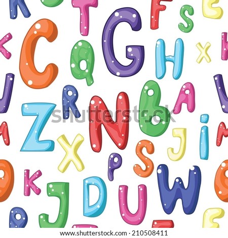 Full Cartoon Alphabet Vector Clip Art Stock Vector 79722427 - Shutterstock