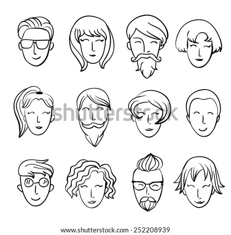 Forms Women Head Types Face Shape Stock Vector 167901410 - Shutterstock