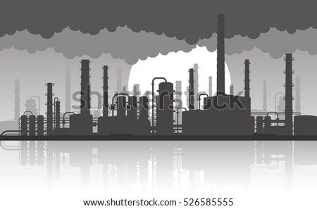 industrial background concept of environmental pollution