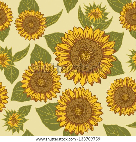 Sunflower pattern Stock Photos, Images, & Pictures | Shutterstock