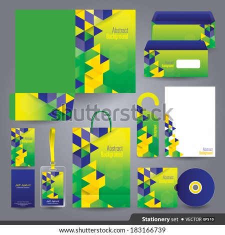 vector geometric background brazil flag concept stock vector vector geometric background brazil flag concept stock vector, Presentation templates