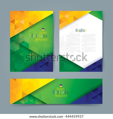 vector geometric background brazil flag concept stock vector vector geometric background brazil flag concept stock vector, Presentation templates