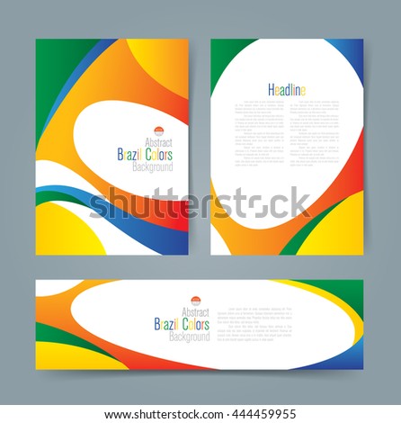 vector geometric background brazil flag concept stock vector vector geometric background brazil flag concept stock vector, Presentation templates