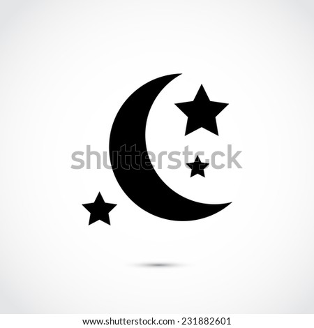 Moon Stars Stock Vector 57132520 - Shutterstock