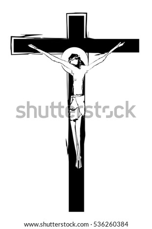 Cross Crucifix Jesus Christ Abstract Artistic Stock Vector 536260384