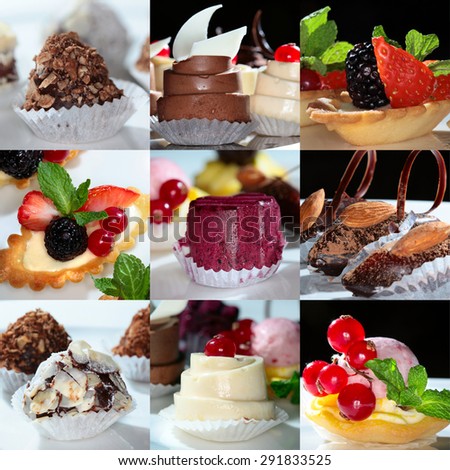 Collection Different Delicious Desserts Cakes Stock Photo 70055209 ...