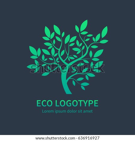 Green Circle Tree Leaves Vector Logo Stock Vector 636916927 - Shutterstock