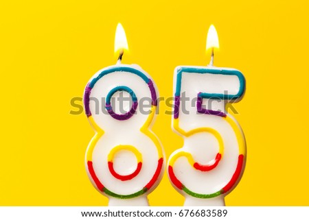 Happy Birthday Card Invitation Candle Number Stock Vector 121376746 ...
