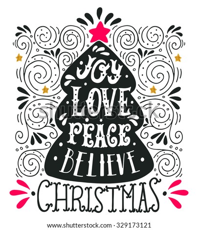 Peace Love Joy Quotes Amusing Joy Merry Christmas Retro Poster Hand Stock Vector 340397186 Peace Love Joy Quotes Fascinating Joy Merry Christmas Retro Poster Hand Stock Vector 340397186