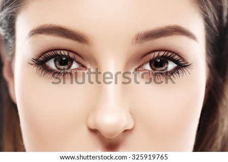 Eye woman eyebrow eyes lashes