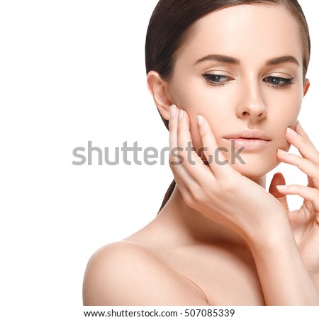 https://thumb7.shutterstock.com/display_pic_with_logo/1306012/507085339/stock-photo-young-beautiful-woman-face-portrait-with-healthy-skin-hand-touching-face-507085339.jpg