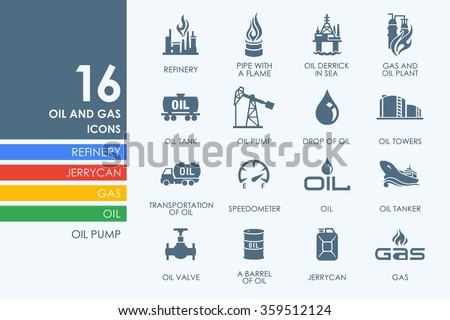 energy chemical show Oil Stock Shutterstock  Vector Icons Set 359512124  Gas