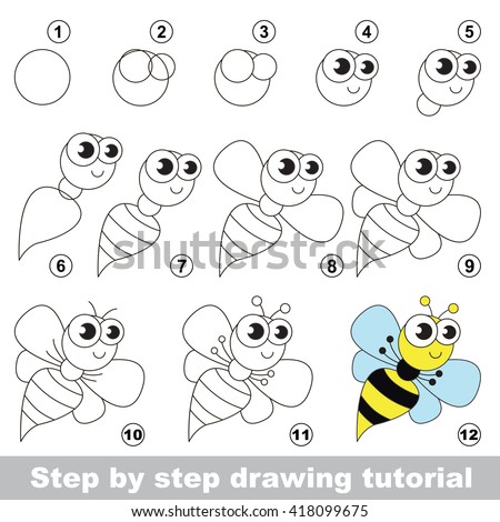 Drawing Tutorial How Draw Funny Monkey Stock Vector 366003656 ...