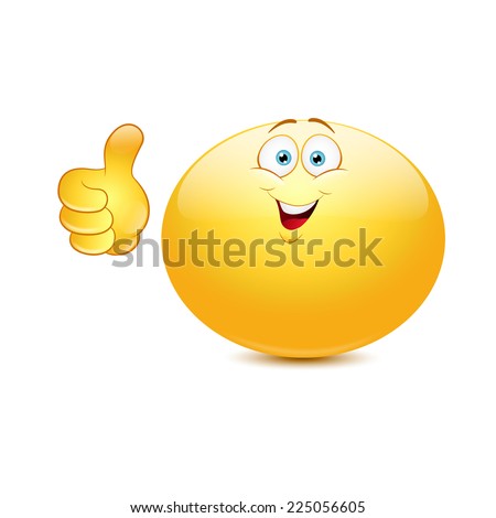 Fat Emoticon Showing Thumb Stock Vector 203395213 - Shutterstock