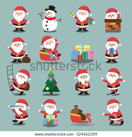 Santa Clauses set for christmas