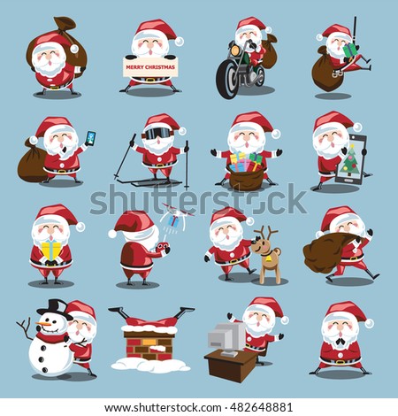 Santa Clauses set for christmas