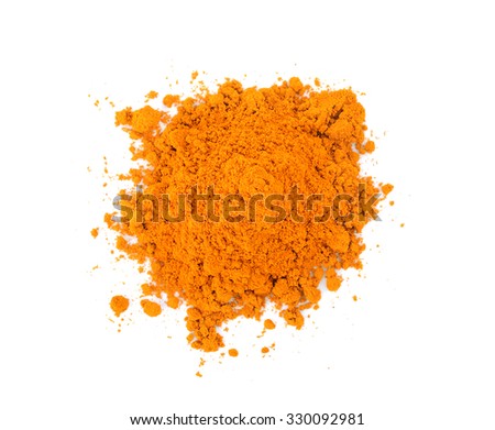 turmeric on white background