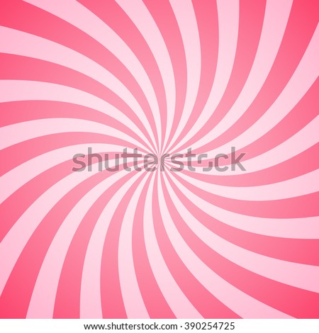 Swirling radial pattern background. Vector illustration for swirl design. Vortex starburst spiral twirl square. Helix rotation rays. Converging psychadelic scalable stripes. Fun sun light beams.