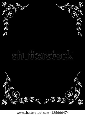 photo free editor frame Vector 125666474 Board Border Chalk Stock Flower