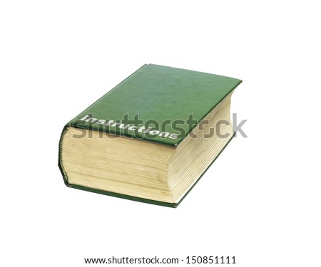 big instruction manual thick book instructions stock photo edit now