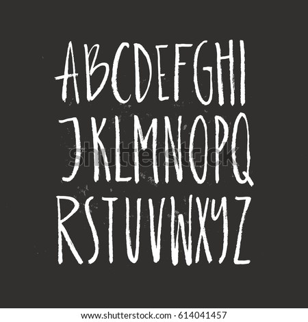 Rustic Font Unique Handdrawn Alphabet Latin Stock Vector 614041457 Rustic Font Unique Handdrawn Alphabet Latin Stock Vector 614041457