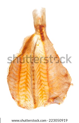 Dried fish Isolated on white