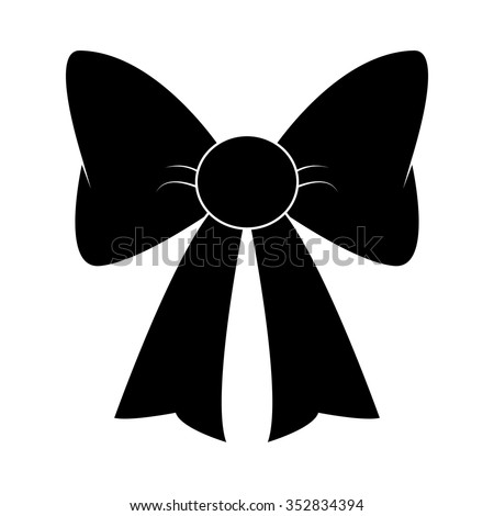 Download Ribbon Bow Silhouette Christmas Present Symbol Stock ...
