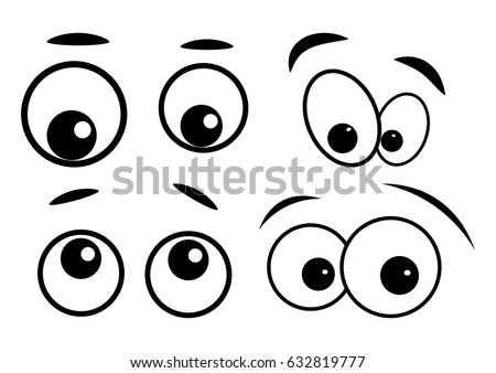 Cartoon Eyes Vector Symbol Icon Design Stock Vector (Royalty Free