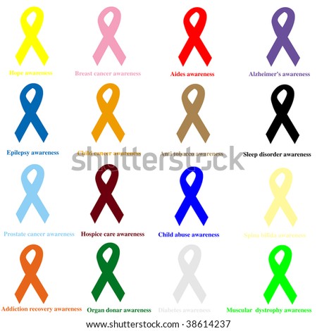 Awareness Ribbons Stock Vector 61010542 - Shutterstock