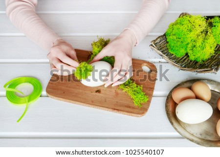 Florist At Work How To Make Easter Eggs Decorated With Moss And Ribbons Spring Florist At Work How To Make Easter Eggs Decorated With Moss And Ribbons Spring