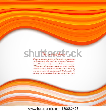 White Abstract Background Orange Line Shade Stock Vector 130082675 ...