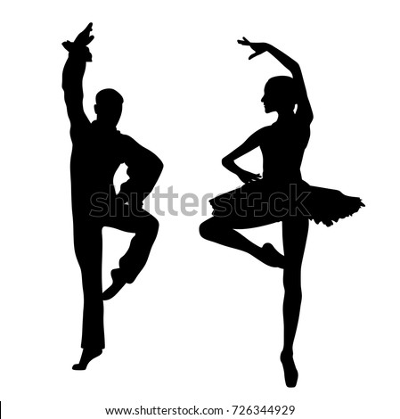 Couple ballet dancers