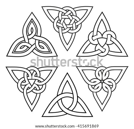 Celtic Ornaments Embellishments Design Decoration Useful Stock Vector ...